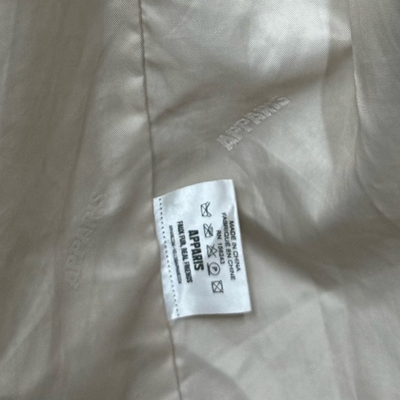 Apparis Faux Shearling Cream Coat - Picture 6 of 7